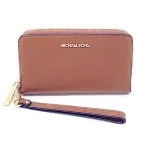 MICHAEL KORS Large Crossgrain Leather Smartphone Wristlet
